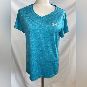 Under Armour Women's Blue V-Neck Top M